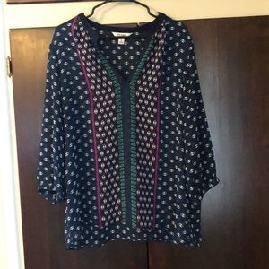Old Navy Printed Chiffon Top XL